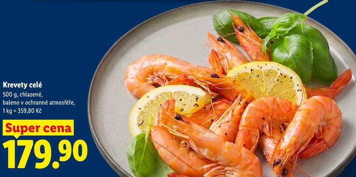 Krevety celé, 500 g
