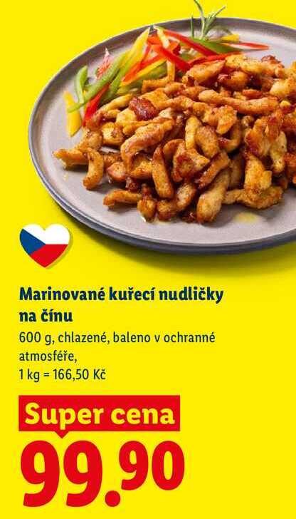 Marinované kuřecí nudličky na čínu, 600 g