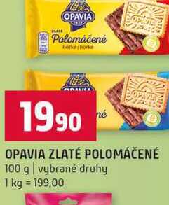 OPAVIA ZLATÉ POLOMÁČENÉ 100 g vybrané druhy 