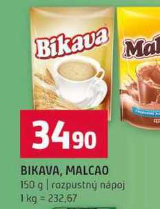 BIKAVA, MALCAO 150 g rozpustný nápoj