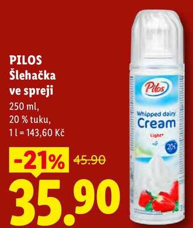 PILOS Šlehačka ve spreji, 250 ml