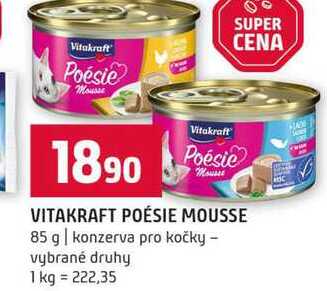 VITAKRAFT POÉSIE MOUSSE 85 g konzerva pro kočky vybrané druhy