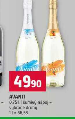 AVANTI 0,75l šumivý nápoj vybrané druhy