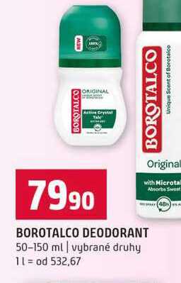 BOROTALCO DEODORANT 50-150 ml vybrané druhy