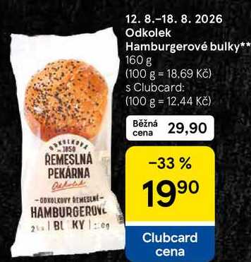 Odkolek Hamburgerové bulky, 160 g  