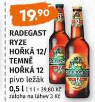 RADEGAST RYZE HOŘKÁ 12 TEMNĚ HOŘKÁ 12 12 RADEGAS pivo ležák 0,5l