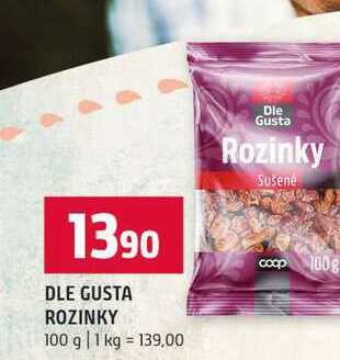 DLE GUSTA ROZINKY 100 g