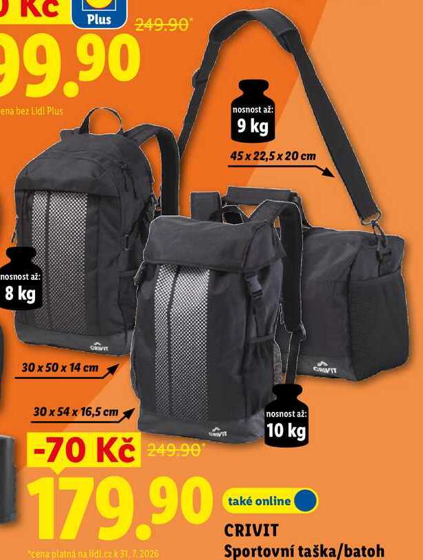CRIVIT Sportovní taška/batoh