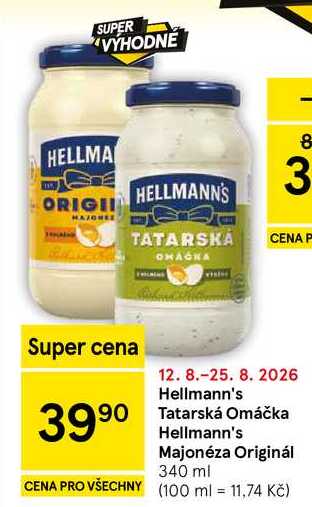 Hellmann's Majonéza Originál, 340 ml 