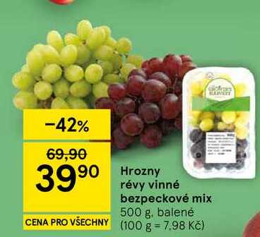 Hrozny révy vinné bezpeckové mix, 500 g, balené 