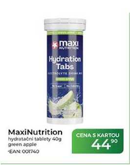 MaxiNutrition hydratační tablety 40g green apple 