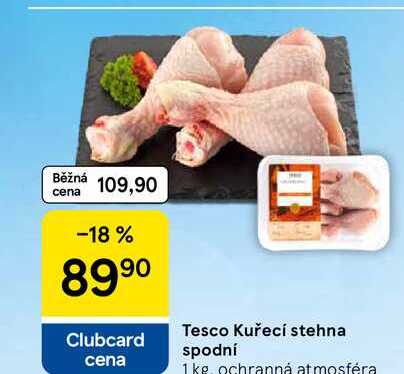 Tesco Kuřecí stehna spodní, 1 kg