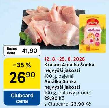 Krásno Amálka Šunka nejvyšší jakosti, 100 g