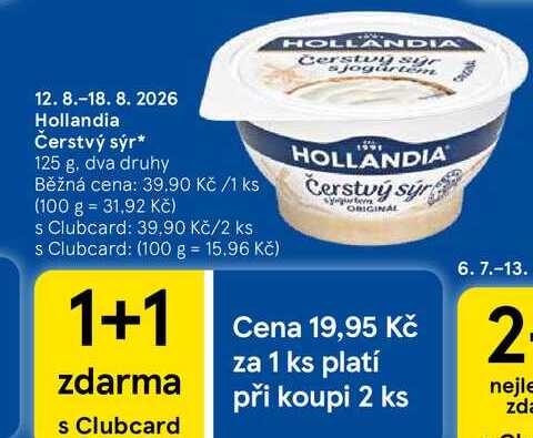 Hollandia Čerstvý sýr, 125 g