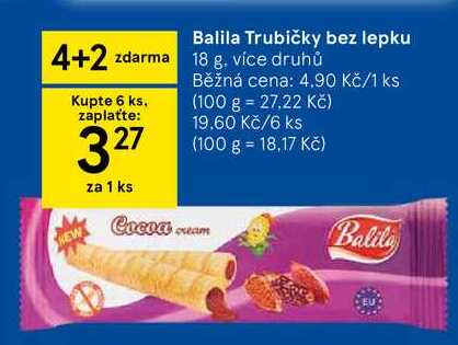 Balila Trubičky bez lepku, 18 g
