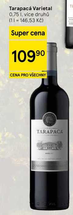 Tarapacá Varietal, 0.75 l