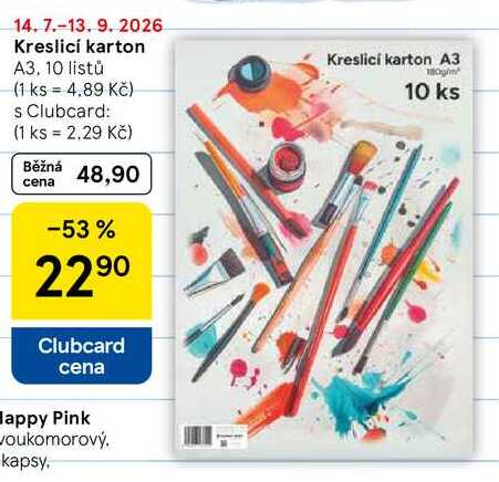 Kreslicí karton A3, 10 listů