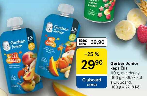 Gerber Junior kapsička, 110 g, dva druhy