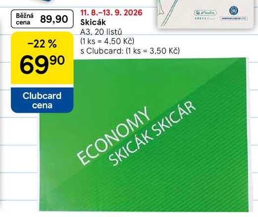 Skicák A3. 20 listů 