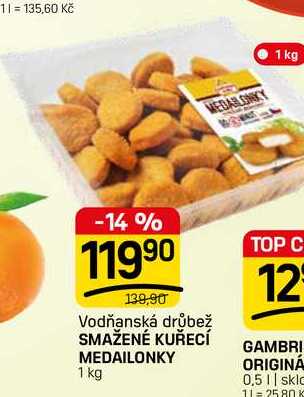 SMAŽENÉ KUŘECÍ MEDAILONKY 1 kg