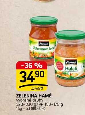 ZELENINA HAMÉ vybrané druhy 320-330 g/PP 150-175 g