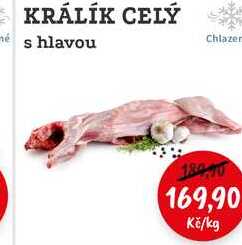 KRÁLÍK CELÝ s hlavou 1kg