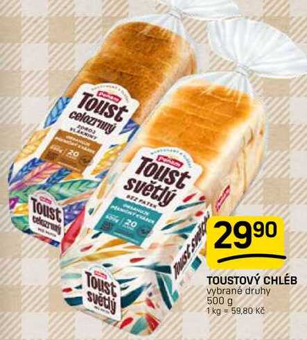 TOUSTOVÝ CHLÉB vybrané druhy 500 g