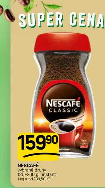 NESCAFÉ vybrané druhy 180-200 g | instant