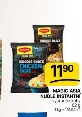 MAGIC ASIA NUDLE INSTANTNÍ vybrané druhy 62 g 