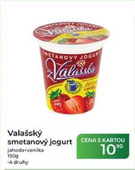 Valašský smetanový jogurt jahoda vanilka 150 g