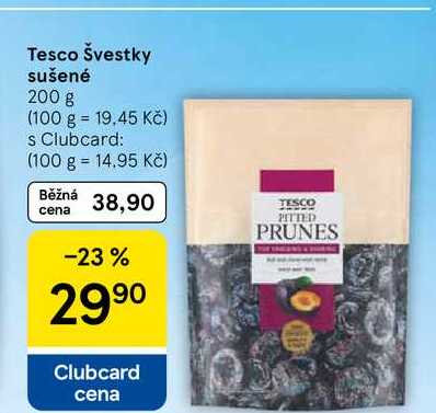 Tesco Švestky sušené, 200 g 