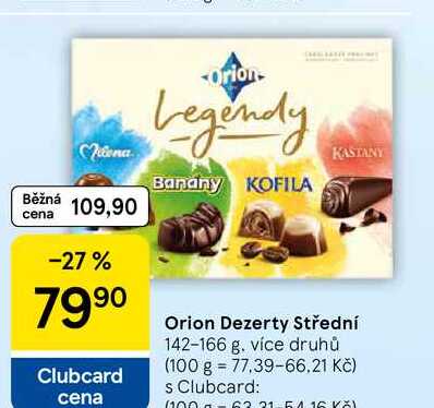 Orion Dezerty Střední, 142-166 g 
