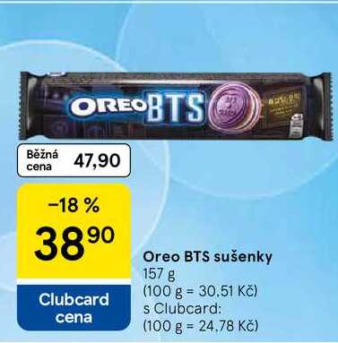 Oreo BTS sušenky, 157 g