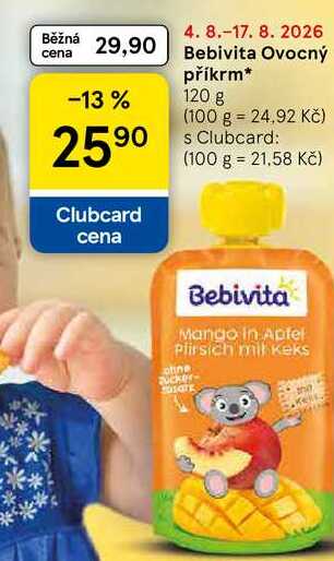 Bebivita Ovocný příkrm, 120 g 