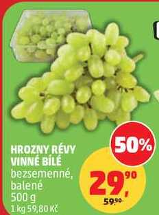 HROZNY RÉVY VINNÉ BÍLÉ bezsemenné, 500 g 