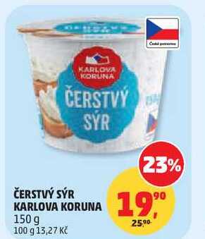 ČERSTVÝ SÝR KARLOVA KORUNA, 150 g