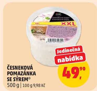 ČESNEKOVÁ POMAZÁNKA SE SÝREM, 500 g  