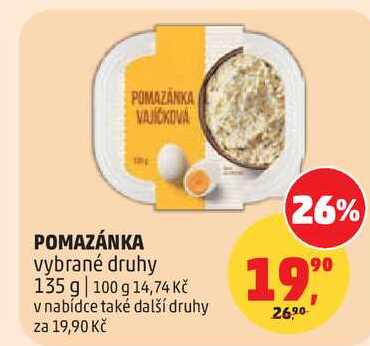 VAJÍČKOVA POMAZÁNKA vybrané druhy, 135 g 