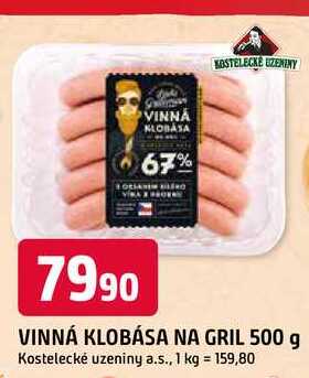 VINNÁ KLOBÁSA NA GRIL 500 g 