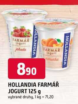 HOLLANDIA FARMÁŘ JOGURT 125 g vybrané druhy