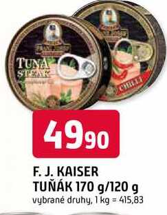 F. J. KAISER TUŇÁK 170 g/120 g 