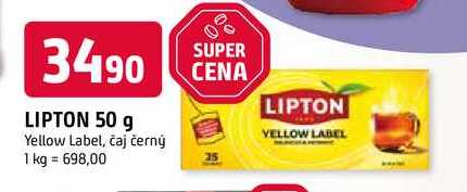 LIPTON 50 g Yellow Label, čaj černý