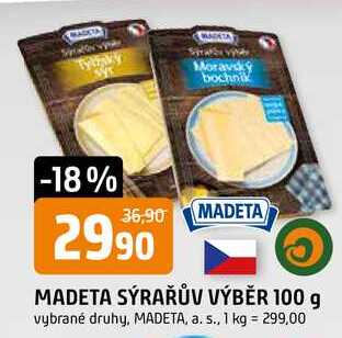 MADETA SÝRAŘŮV VÝBĚR 100 g