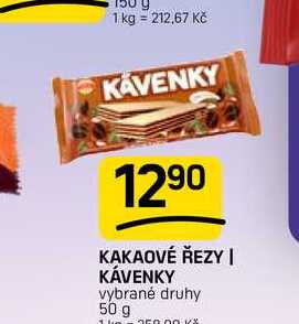KAKAOVÉ ŘEZY | KÁVENKY vybrané druhy 50 g