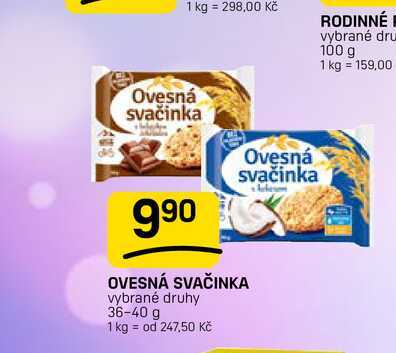 OVESNÁ SVAČINKA vybrané druhy 36-40 g