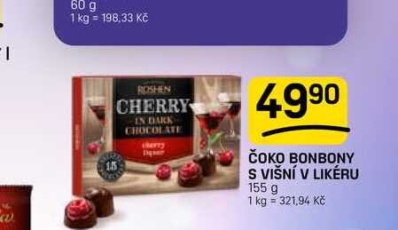 ČOKO BONBONY S VIŠNÍ V LIKÉRU 155 g