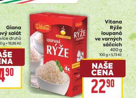 Vitana Rýže loupaná ve varných sáčcích 400 g 