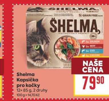 Shelma Kapsička pro kočky 12× 85 g