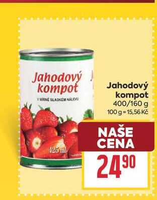 Jahodový kompot 400/160 g