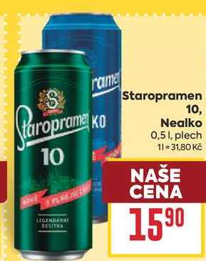 Staropramen 10 0,51, plech